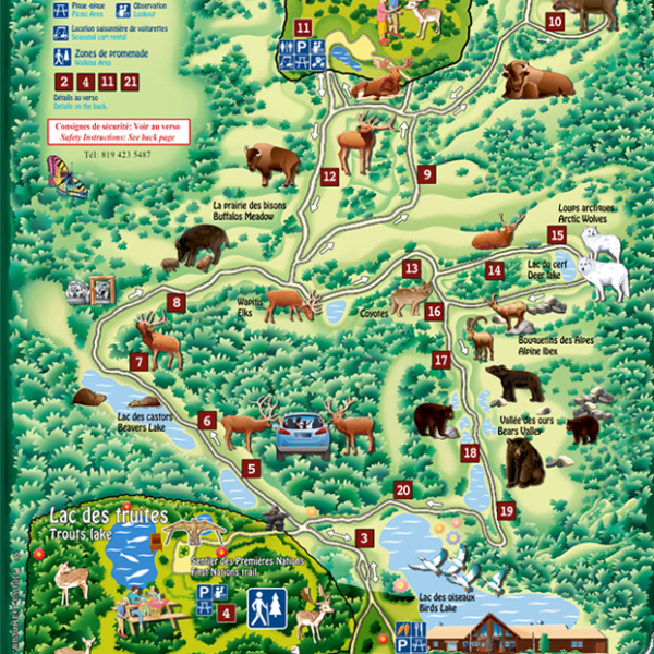 Le Parc Omèga, un mondo di animali a portata di auto. - Quebec